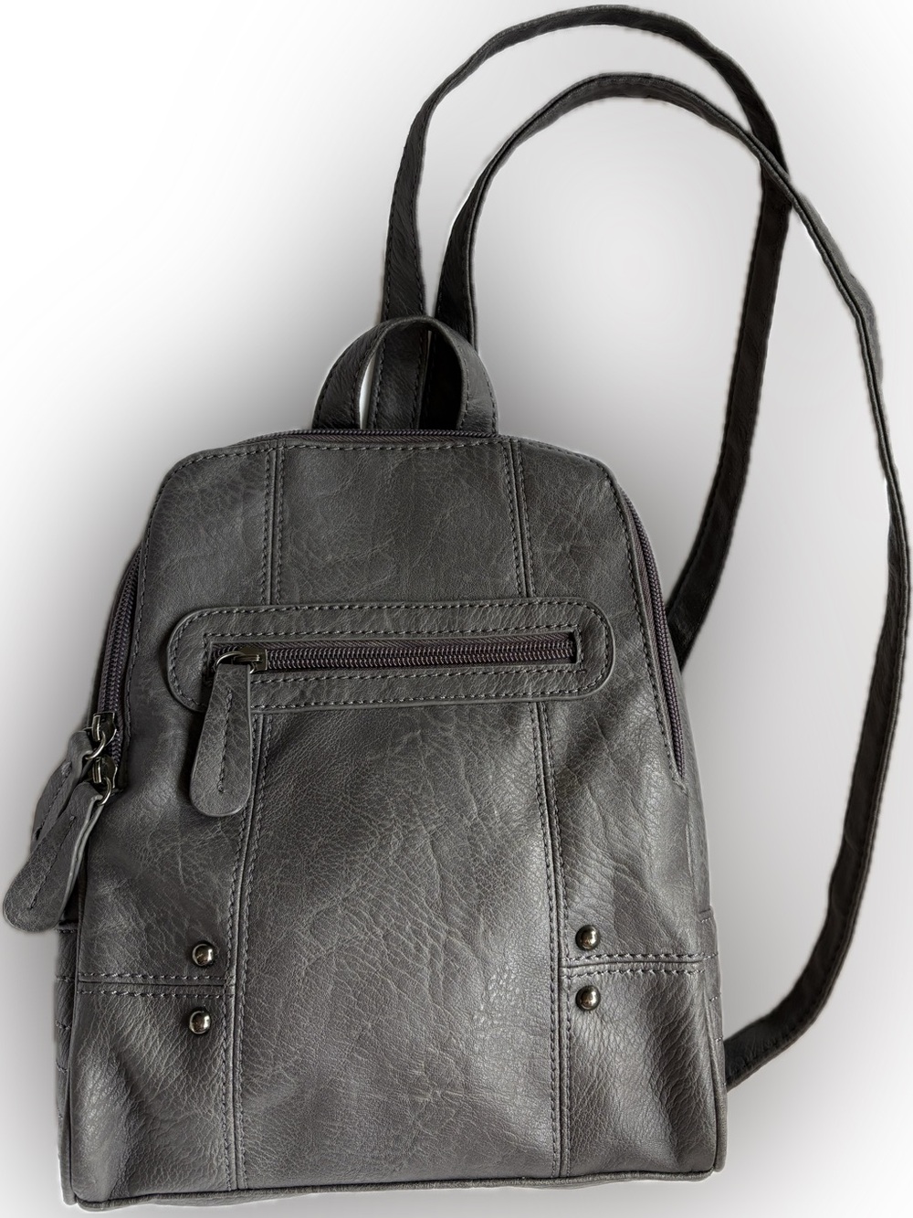 ✨ Fiorelli Gray Faux Vegan Leather Mini Backpack Purse ✨